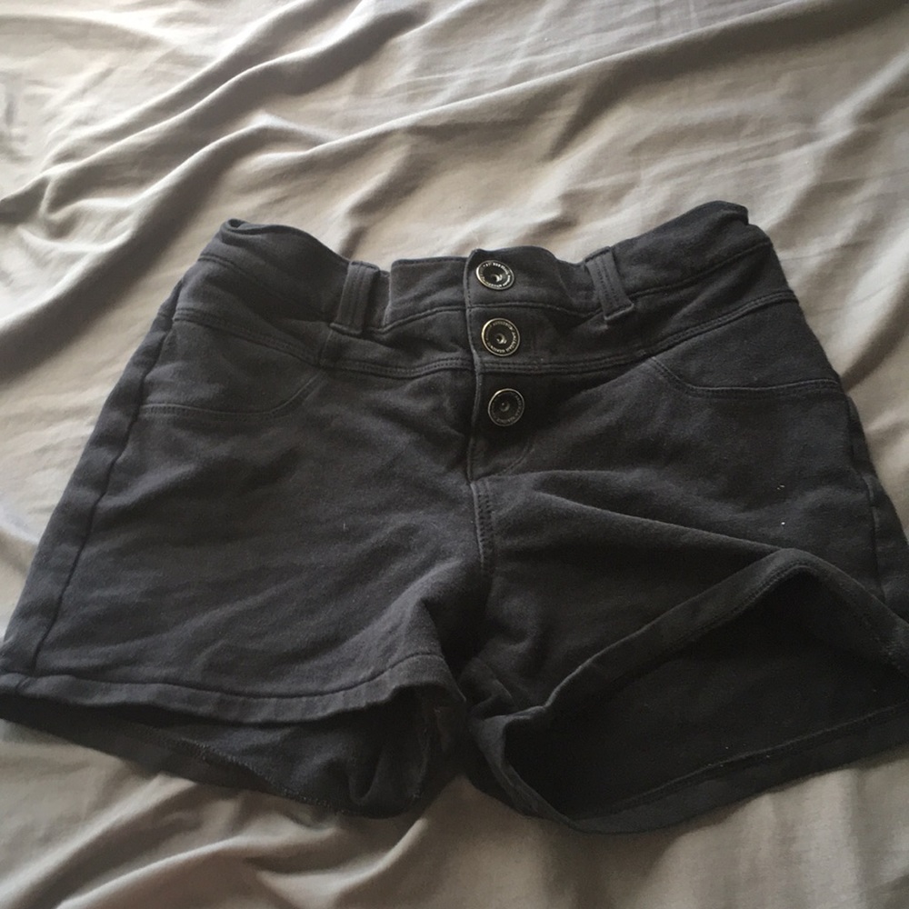 Black stretch shorts